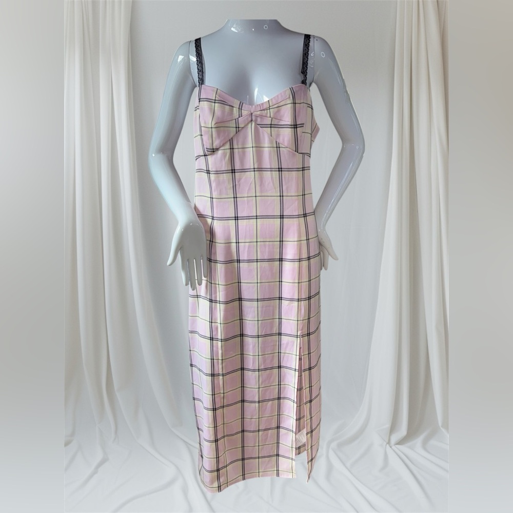 Urban Outfitters Pink Slip Dress with Spaghetti Straps